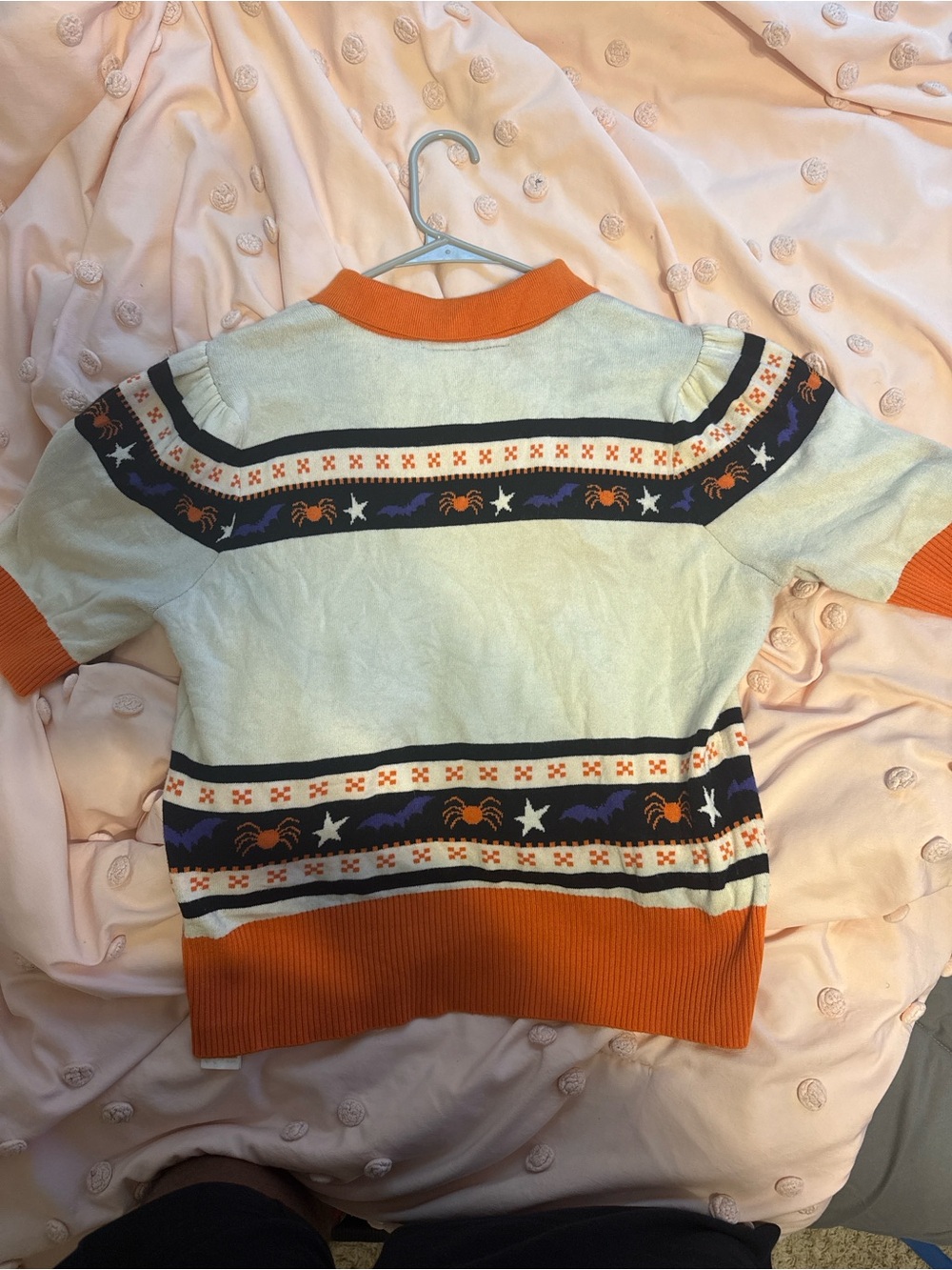 Her Universe Orange & White Disney Minnie & Mickey Knit Polo - Picture 2 of 2
